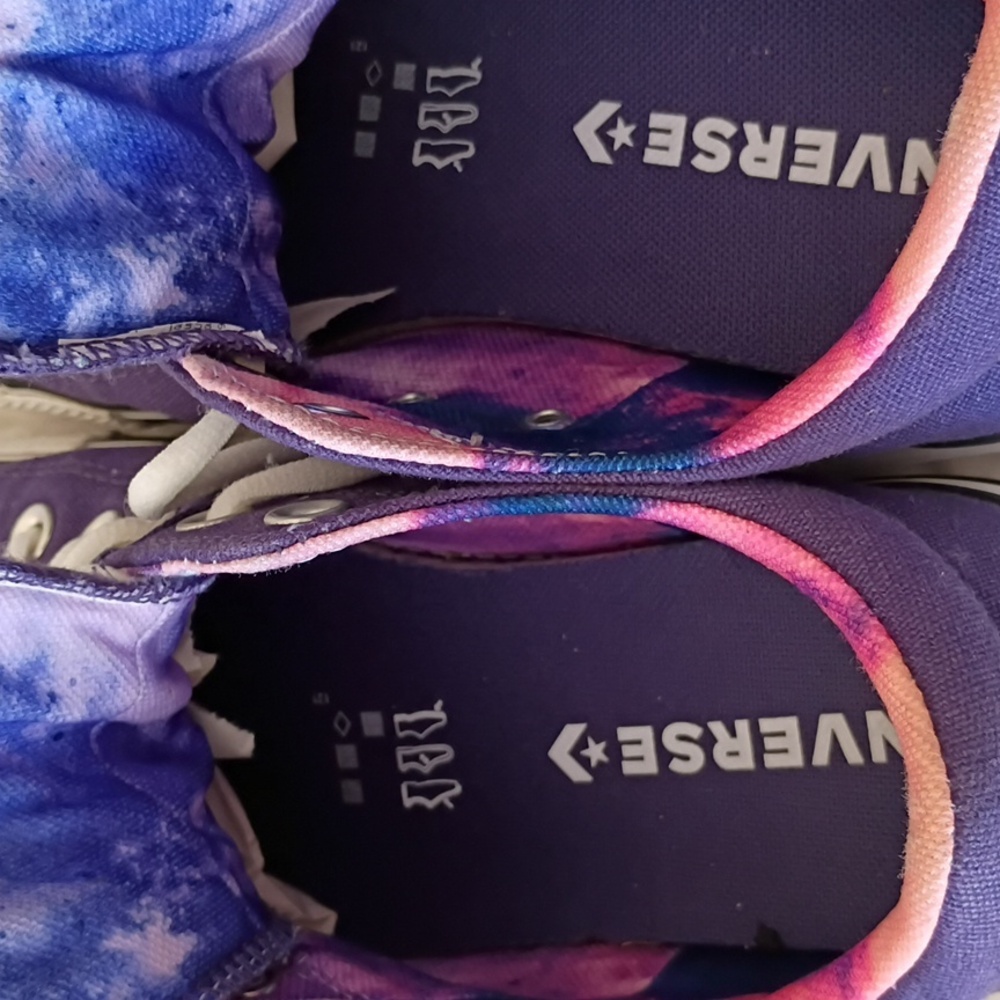 Converse Purple Low Top Sneakers with Pink Lining - Picture 6 of 8